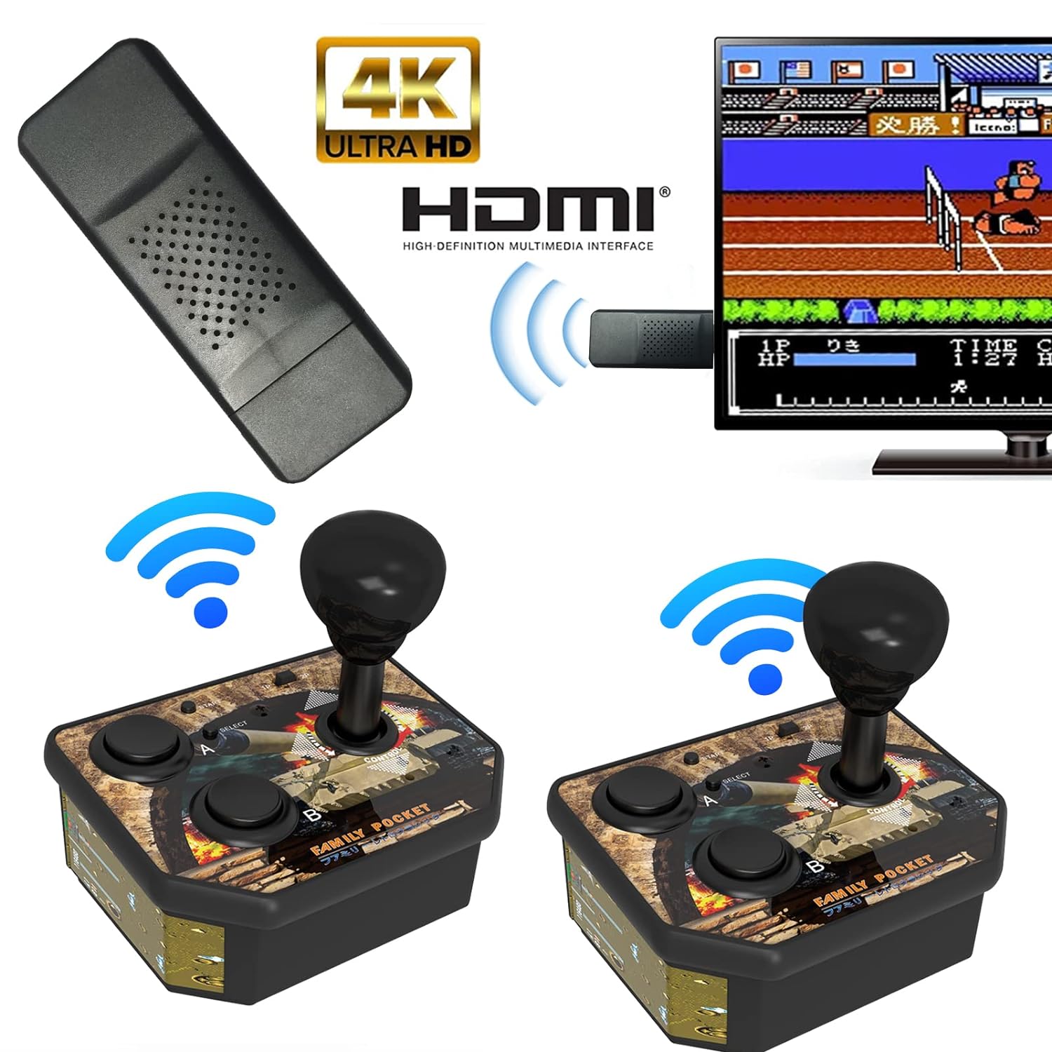 Retro Game Console Hdmi Tv Output - Nosttorn-Joystick à manivelle pour console de