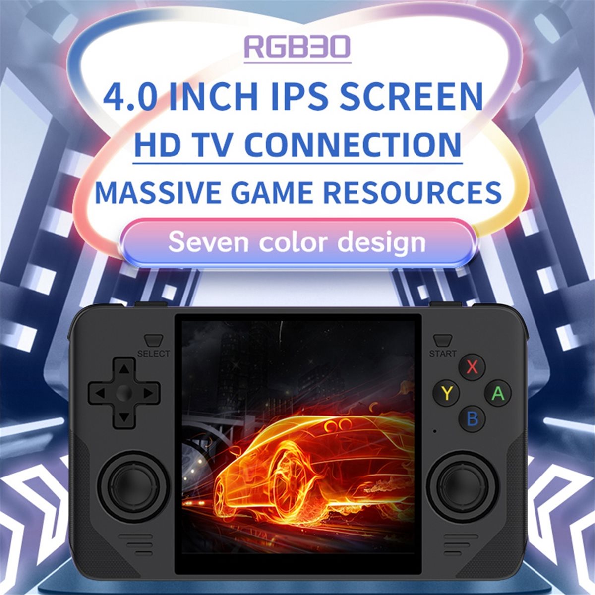 Punctuel-RGB30 Console de jeu  - Open Source Retro Game Console 4 Inch avis et prix