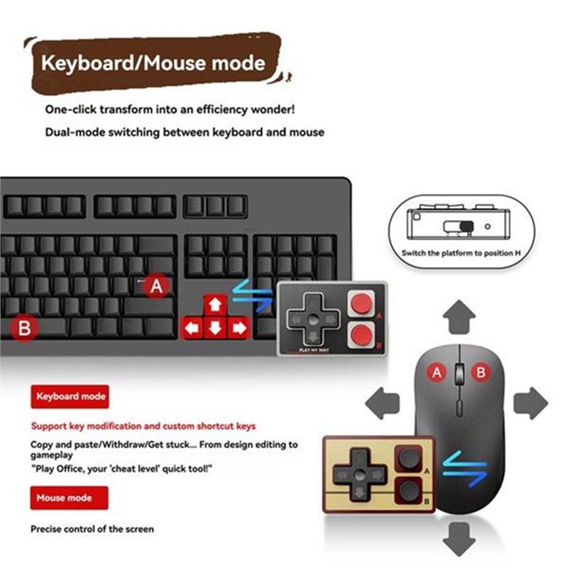 Manette de jeu Bluetooth Y44A, - Wireless Retro Controller Bluetooth Gamepad avis et prix